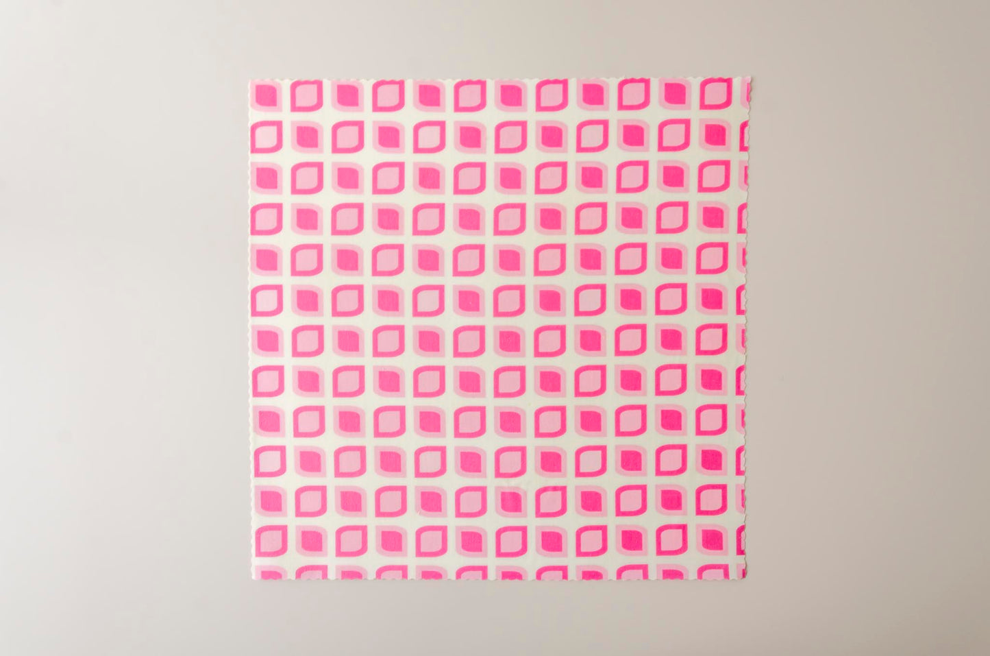 Bienenwachstuch 30x30 cm - Muster Doppeltropfen - pink