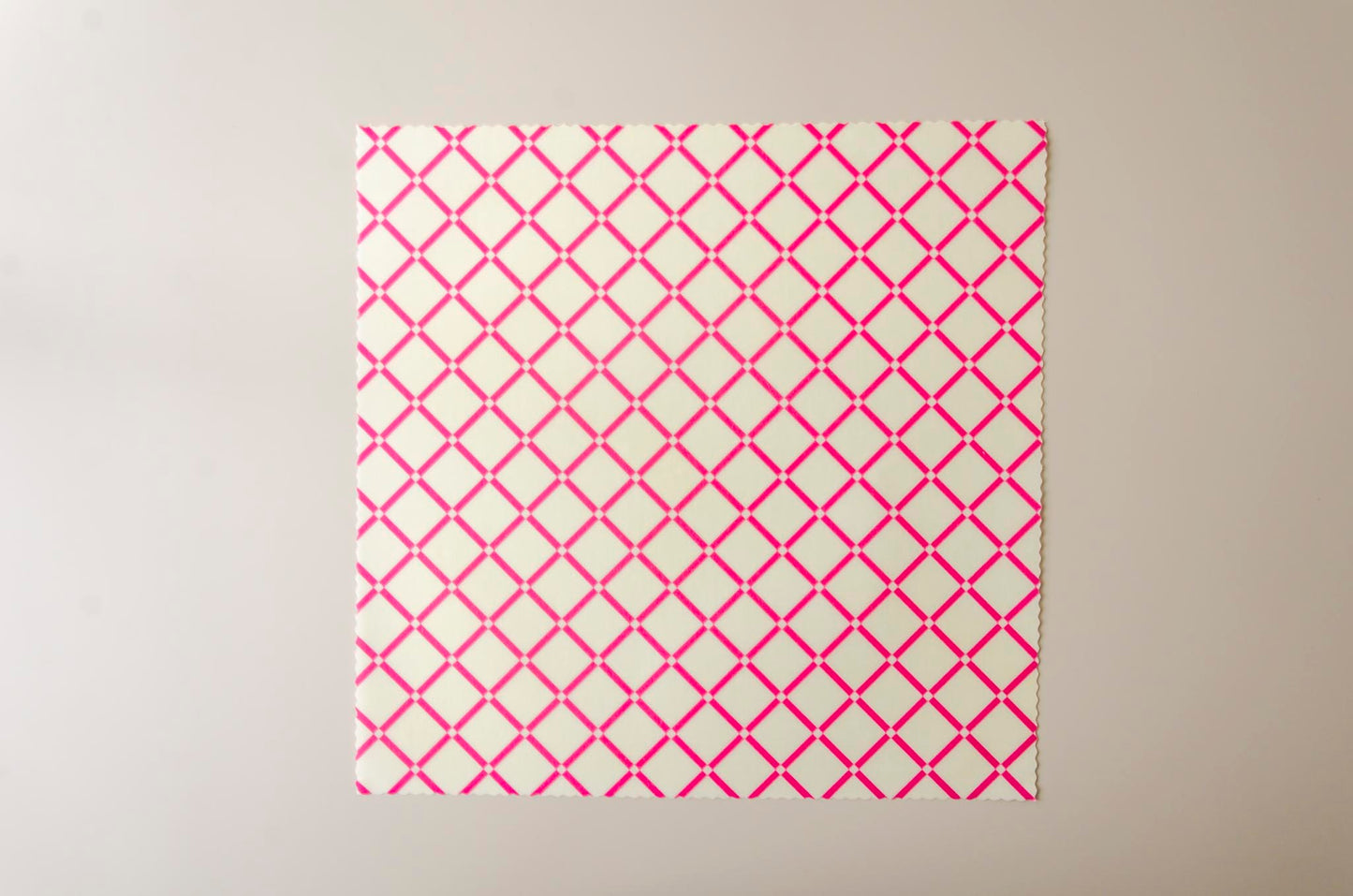 Bienenwachstuch 30x30 cm - Muster Kreuzchen - pink