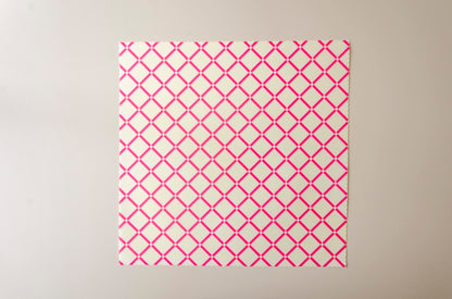 Bienenwachstuch 30x30 cm - Muster Kreuzchen - pink